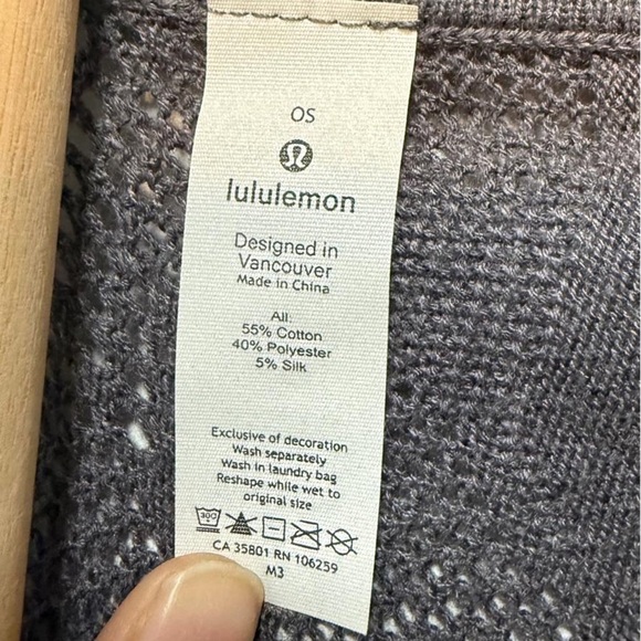 Lululemon Women’s Open Front Knit Cardigan Sweater Gray One Size - Picture 6 of 7